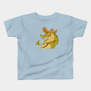 Crocodile Playing Guitar Kids T-Shirt